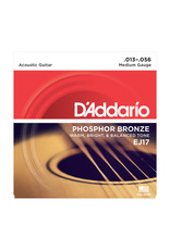 D'Addario D'Addario EJ17 Phosphor Bronze Acoustic Guitar Strings, Medium, 13-56 3 Pack