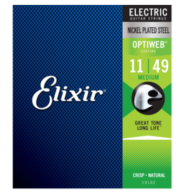 Elixir Elixir 19102 Nickel Plated Steel Electric Guitar Strings with Optiweb. Medium 11-49