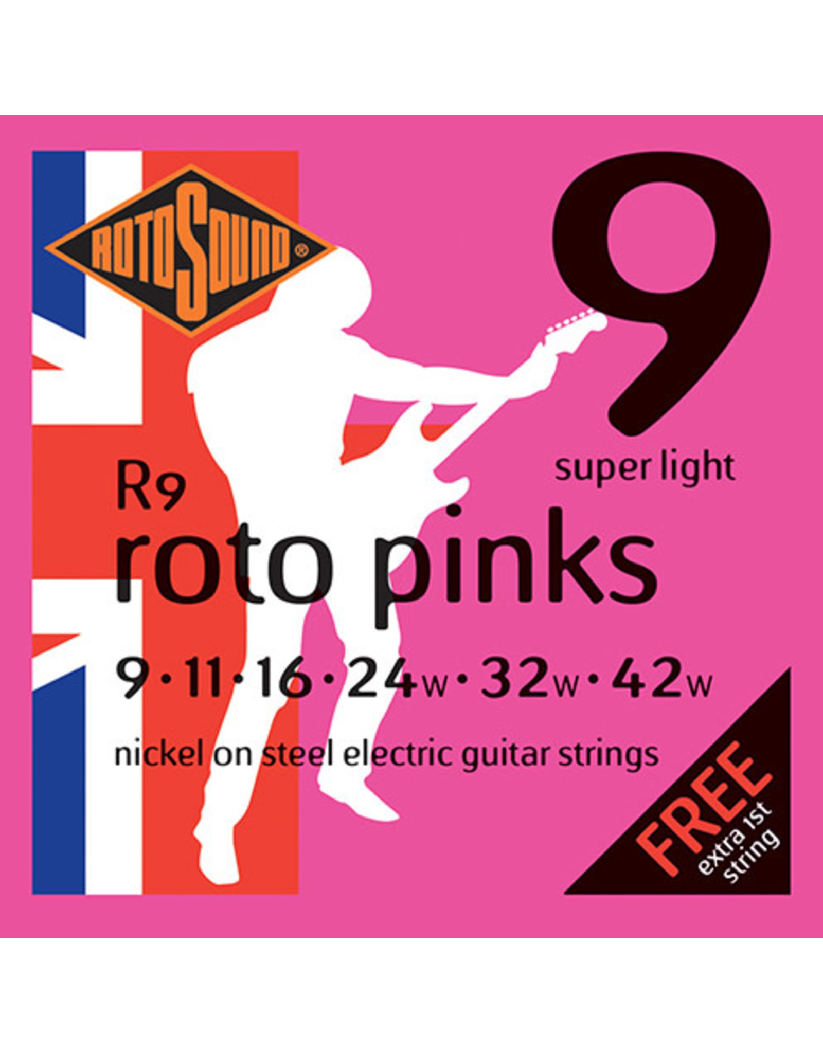 RotoSound RotoSound R9 Roto Pinks Super Light Nickel Electric 9-42