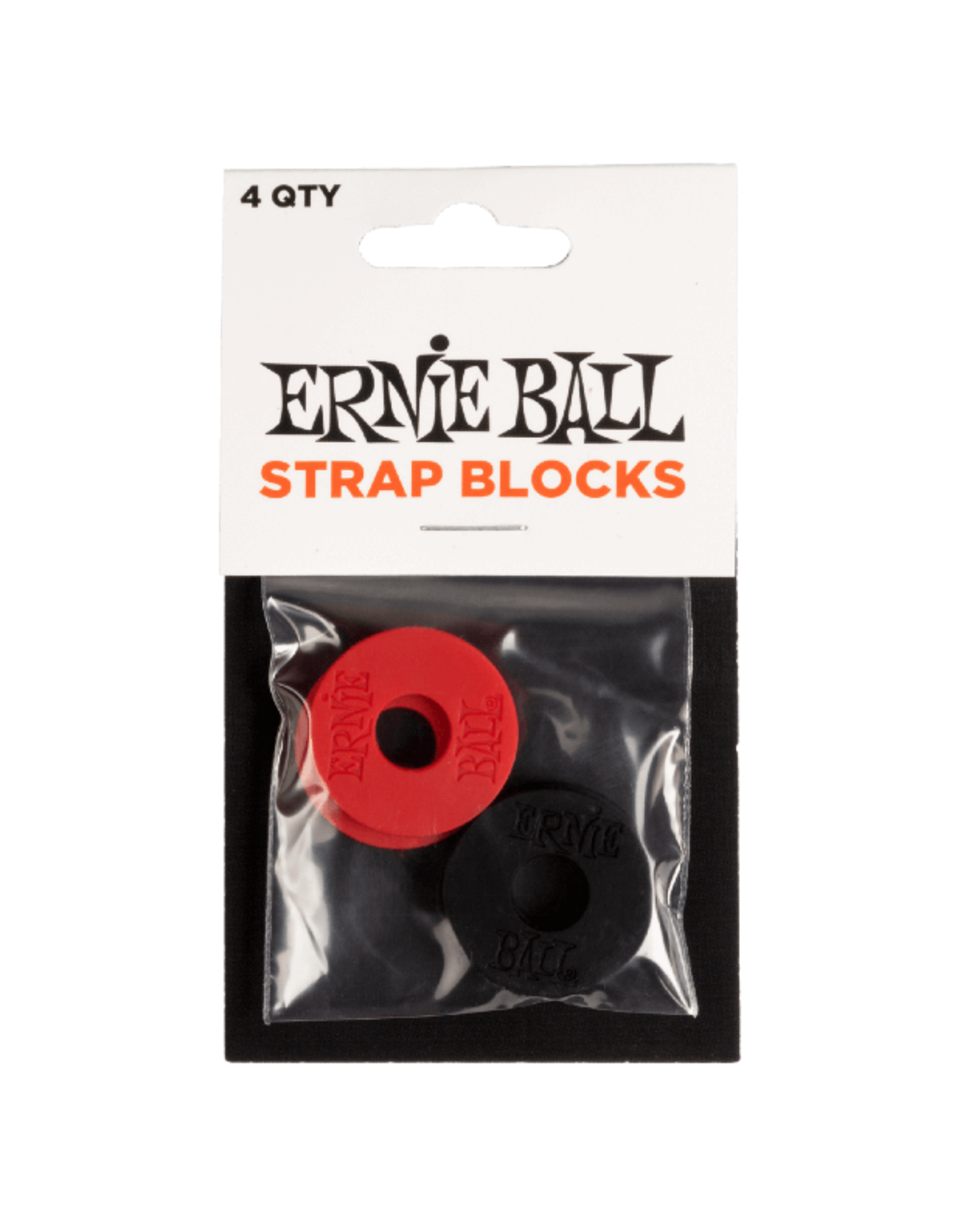 Ernie Ball Ernie Ball Strap Blocks 4pk Red & Black
