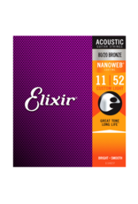 Elixir Elixir 11027 80/20 Bronze Acoustic w/NANOWEB. Custom Light 11-52