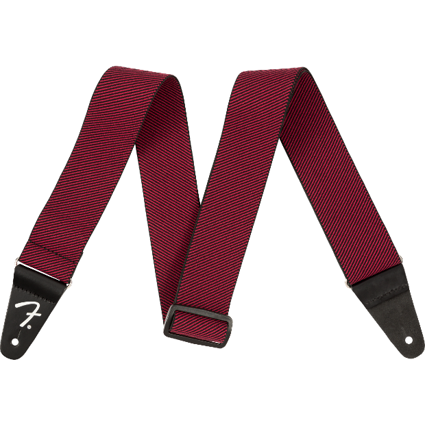 Fender® WeighLess™ Elastic Guitar Strap Tweed Red Backwoods Guitar