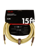 Fender Fender Deluxe Series Instrument Cable, Straight/Straight, 15', Tweed
