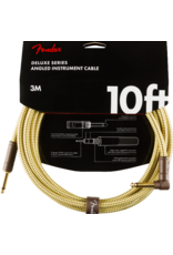 Fender Fender Deluxe Series Instrument Cable, Straight/Angle, 10', Tweed