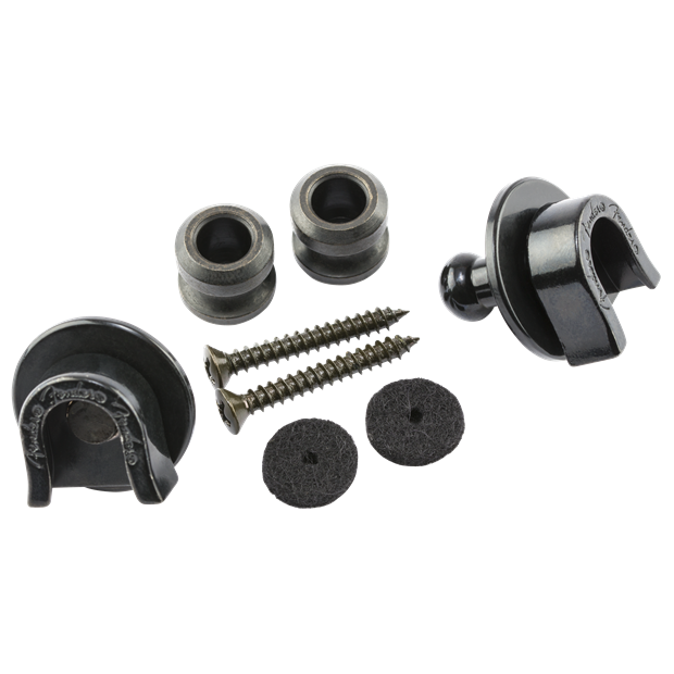 Fender® Security Strap Locks, Black Backwoods Guitar