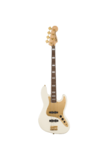 Squier Squier 40th Anniversary Jazz Bass®, Gold Edition, Laurel Fingerboard, Gold Anodized Pickguard, Olympic White