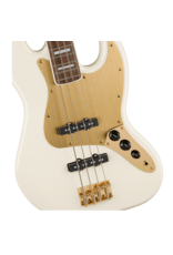 Squier Squier 40th Anniversary Jazz Bass®, Gold Edition, Laurel Fingerboard, Gold Anodized Pickguard, Olympic White