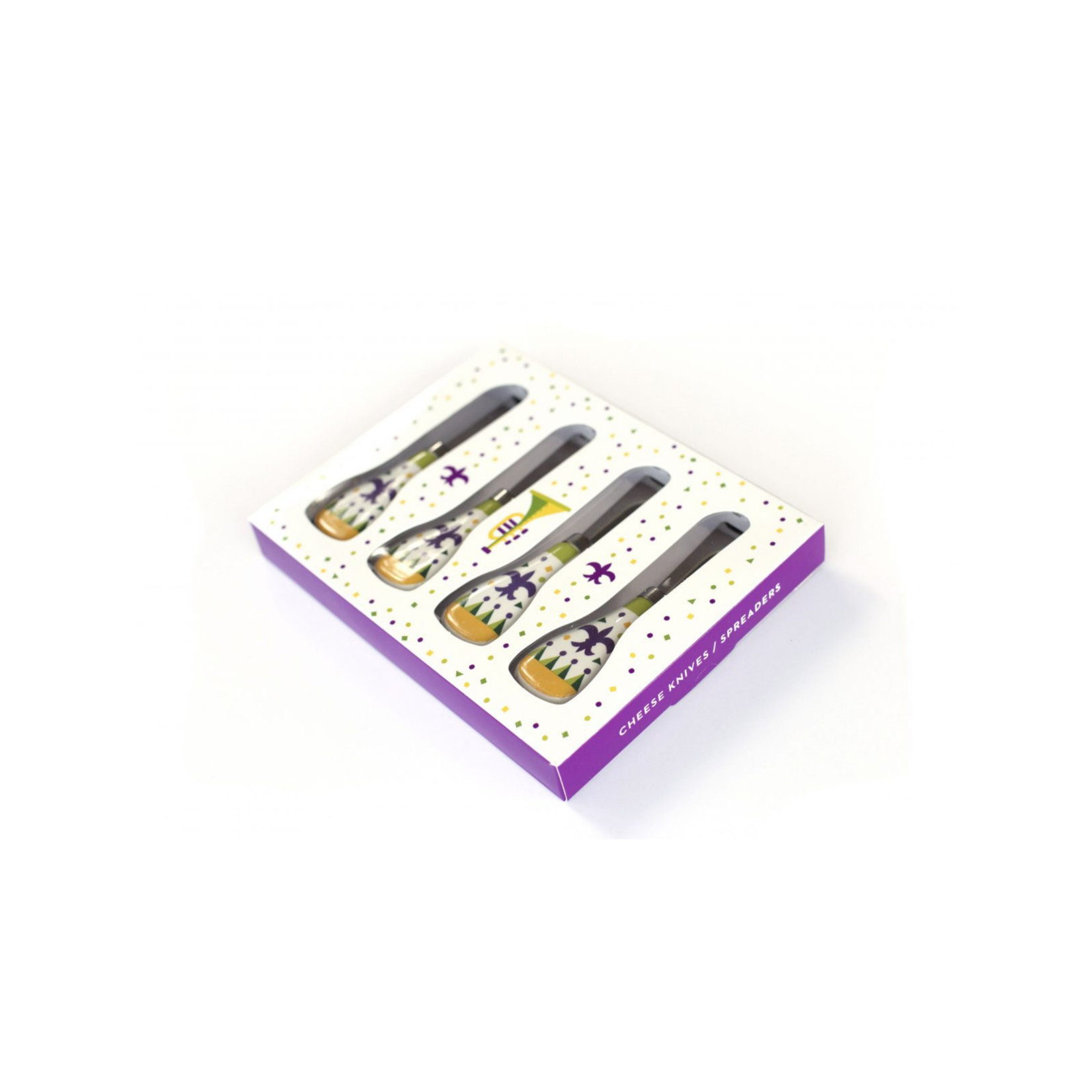 Mardi Gras Spreaders - Set of 4