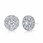 18k White Gold Diamond Illusion Stud Earrings