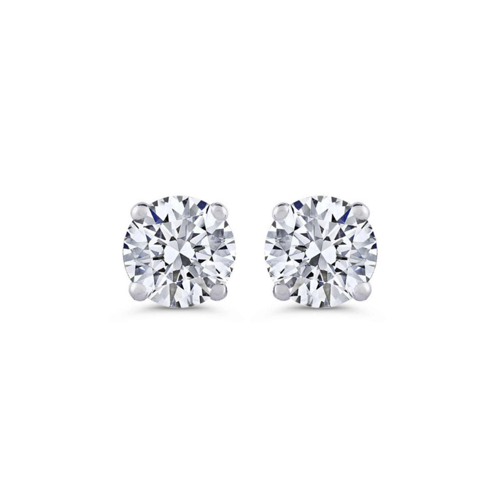 14k White Gold Diamond Stud Earrings - 0.25ctw