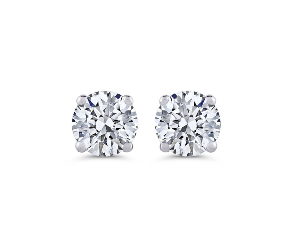 14k White Gold Diamond Stud Earrings - 0.25ctw