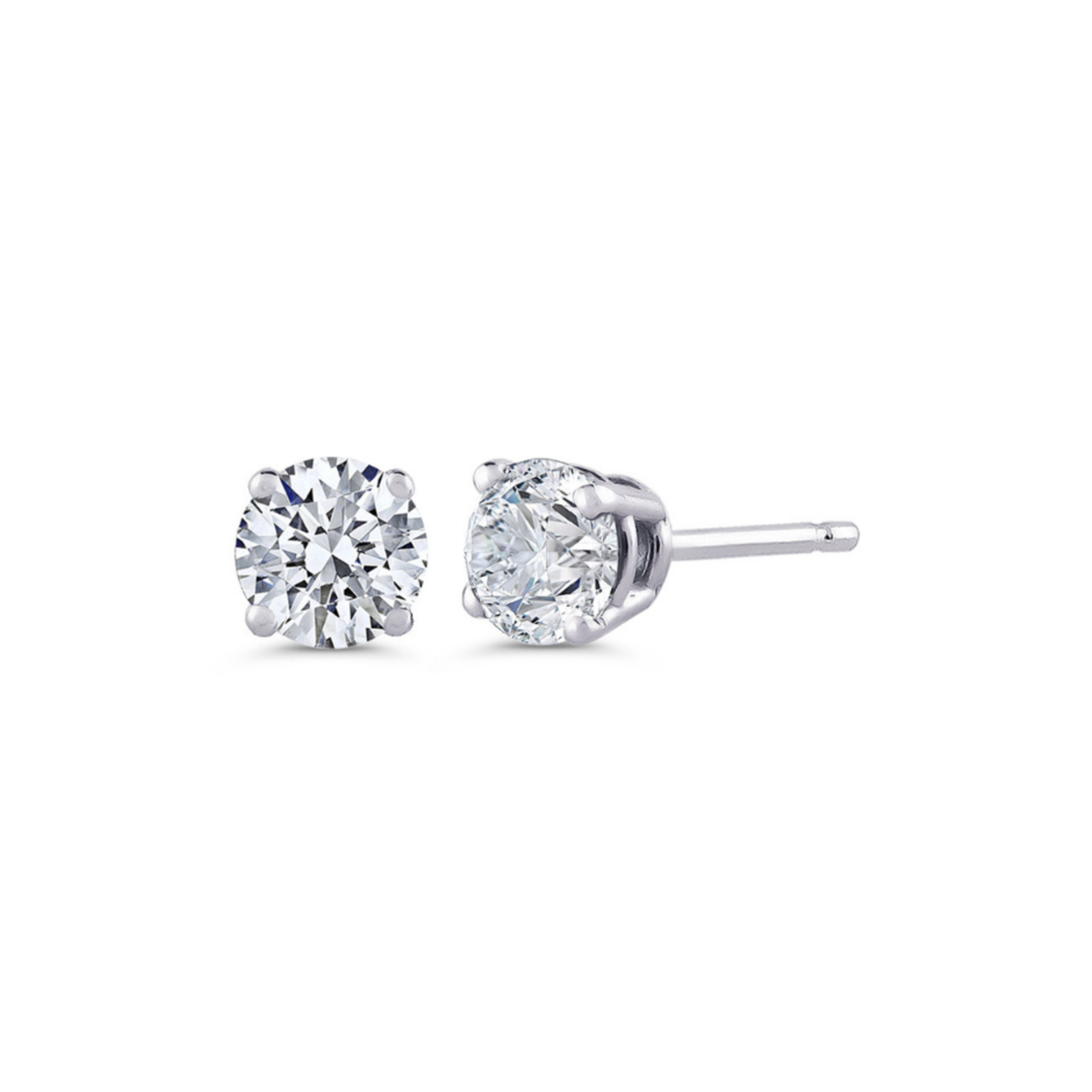 14k White Gold Diamond Stud Earrings - 0.25ctw