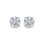 14k White Gold Diamond Stud Earrings - 1.50ctw