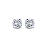 14k White Gold Diamond Stud Earrings - 1.50ctw