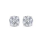 14k White Gold Diamond Stud Earrings - 0.75ctw