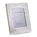 Silver Plated with "Crocodile" Design 5x7 Picture Frame