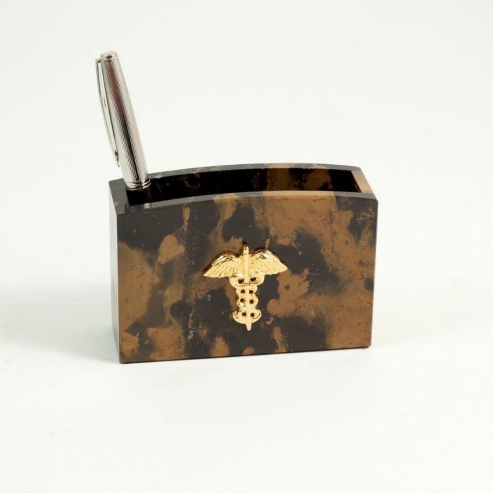 Apollo Medical Pen Cup - Tiger Eye Marble