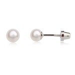 Sterling Silver Children's White Freshwater Pearl Earrings