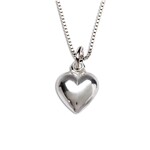 Sterling Silver Children's Puff Heart Necklace