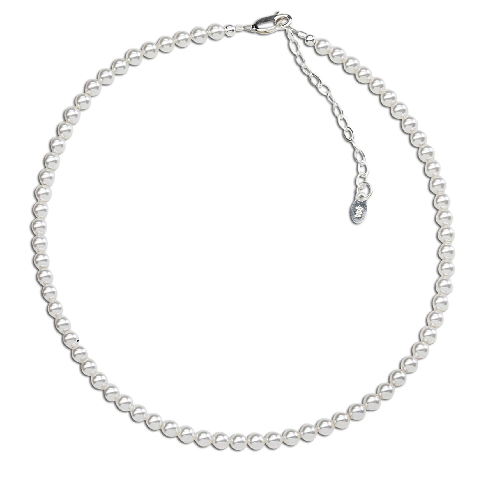 Sterling Silver Pearl Adjustable Necklace