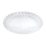 Alabaster White Scalloped Rimmed Bowl Large