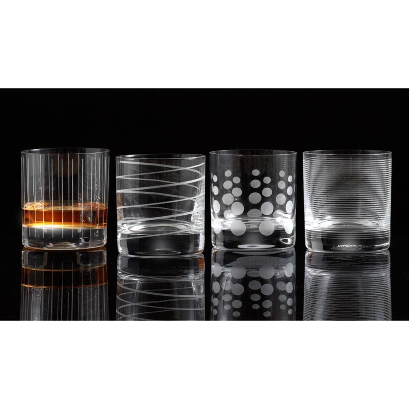 Cheers Double Old Fashioned Whiskey Glasses - Set of 4