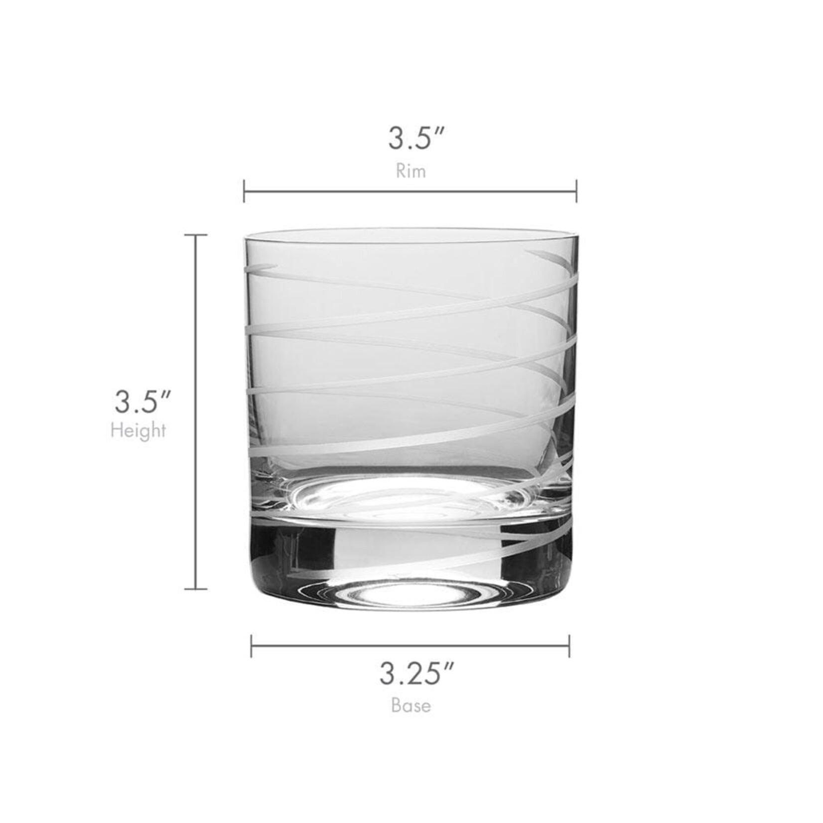Cheers Double Old Fashioned Whiskey Glasses - Set of 4
