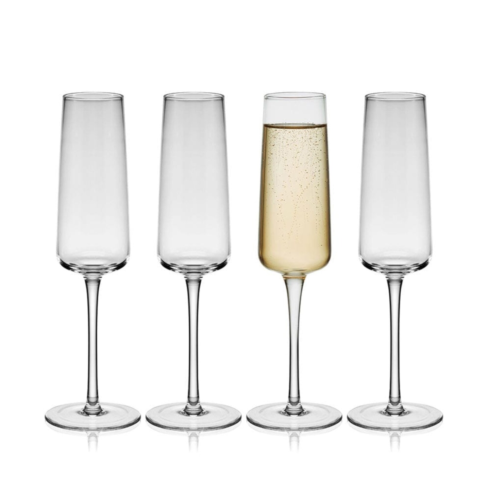 Cora Champagne Flute Glasses - Set of 4
