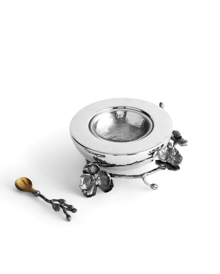 Black Orchid Caviar Dish with Spoon