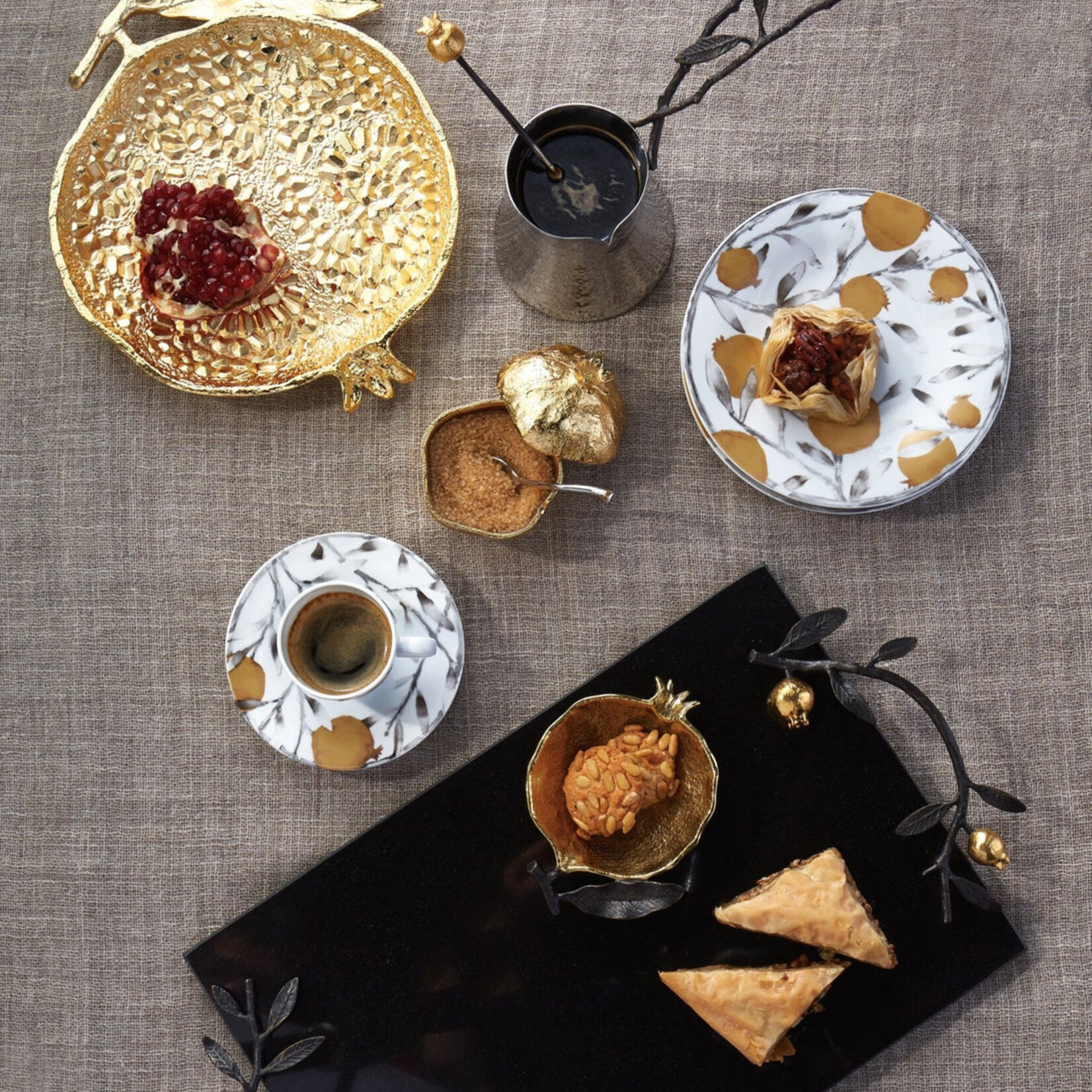 Michael Aram Pomegranate Mini Pot with Spoon