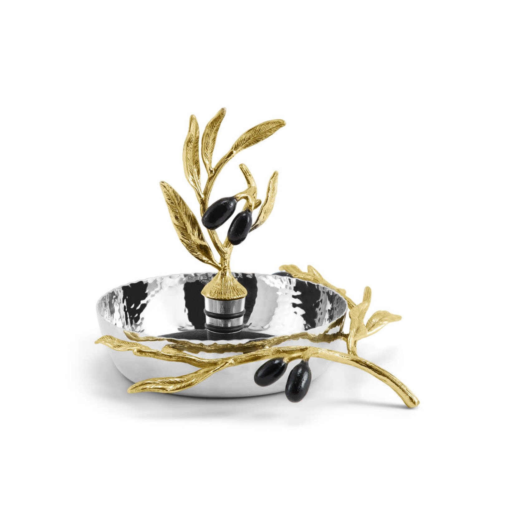 Olive Branch Wine Coaster and Stopper Set