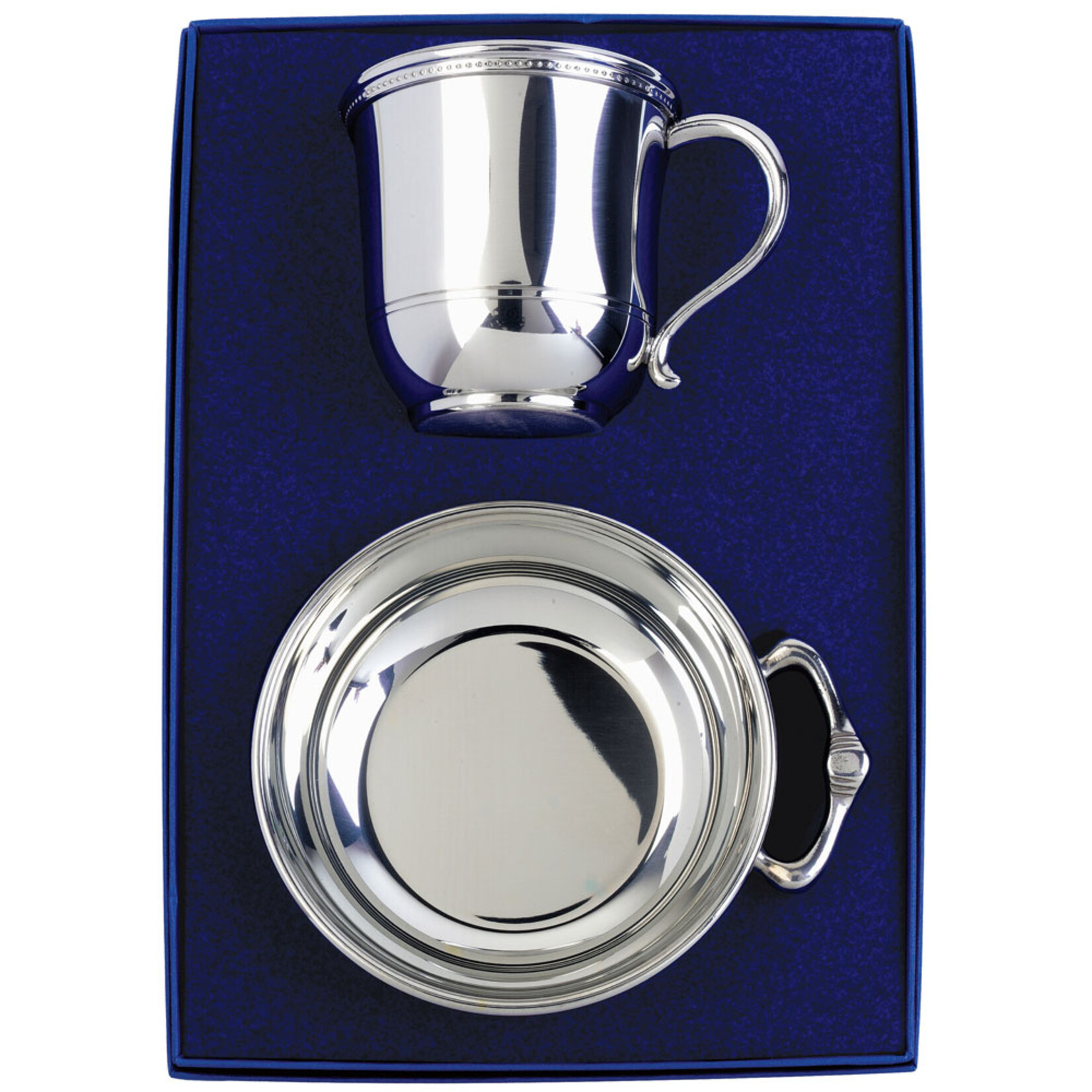 Pewter Baby Cup & Porringer Gift Set