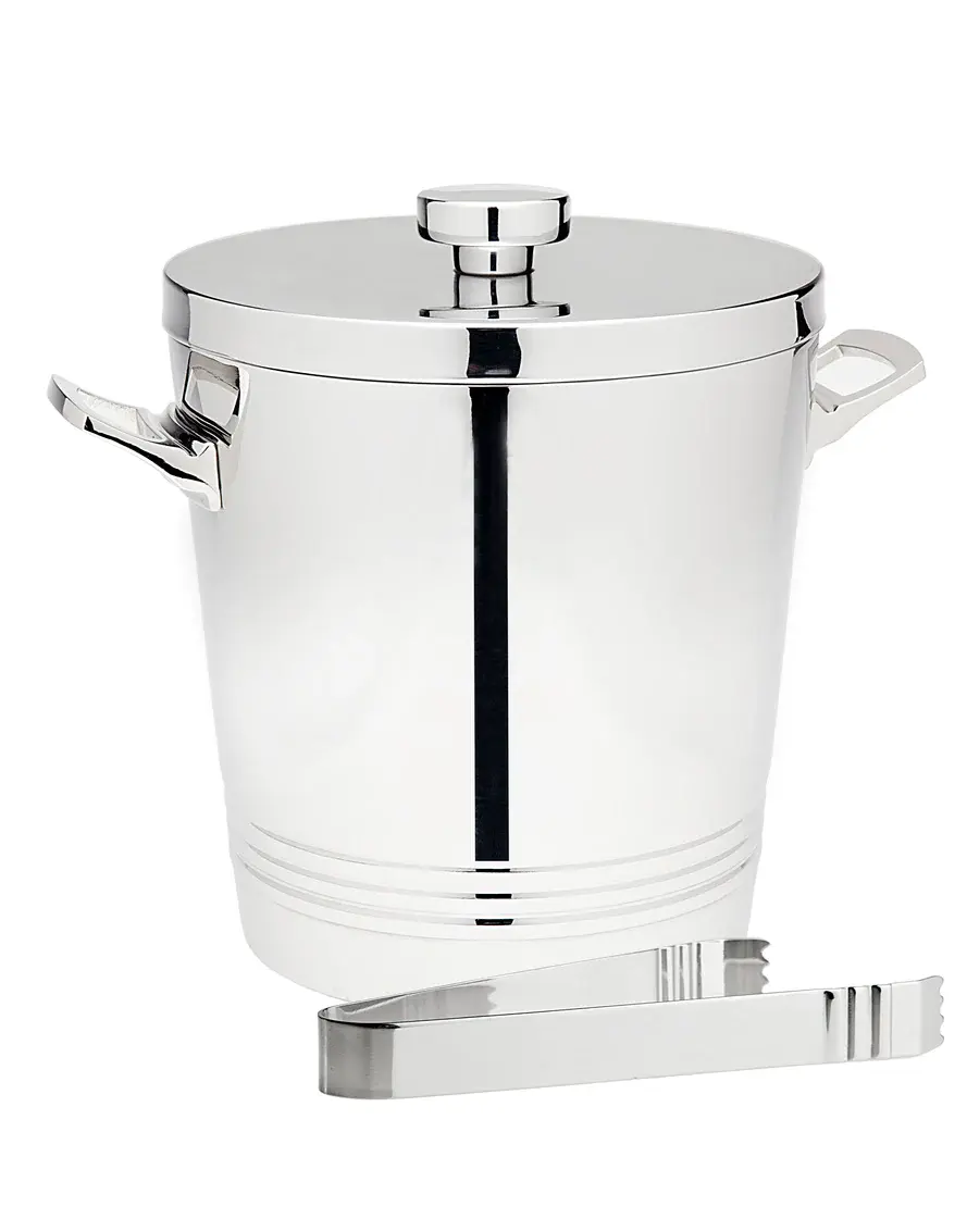 Top Shelf Double Walled Ice Bucket with Tong