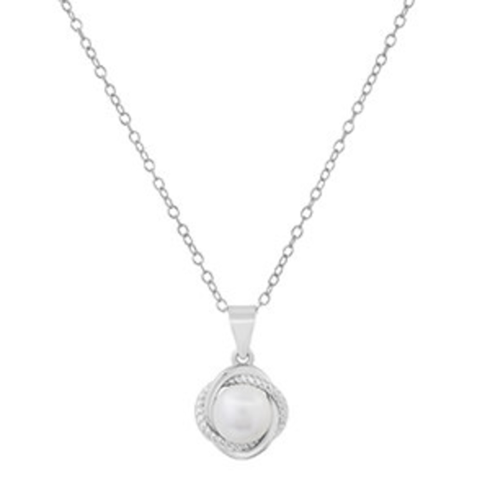 Sterling Silver 7mm Pearl Necklace