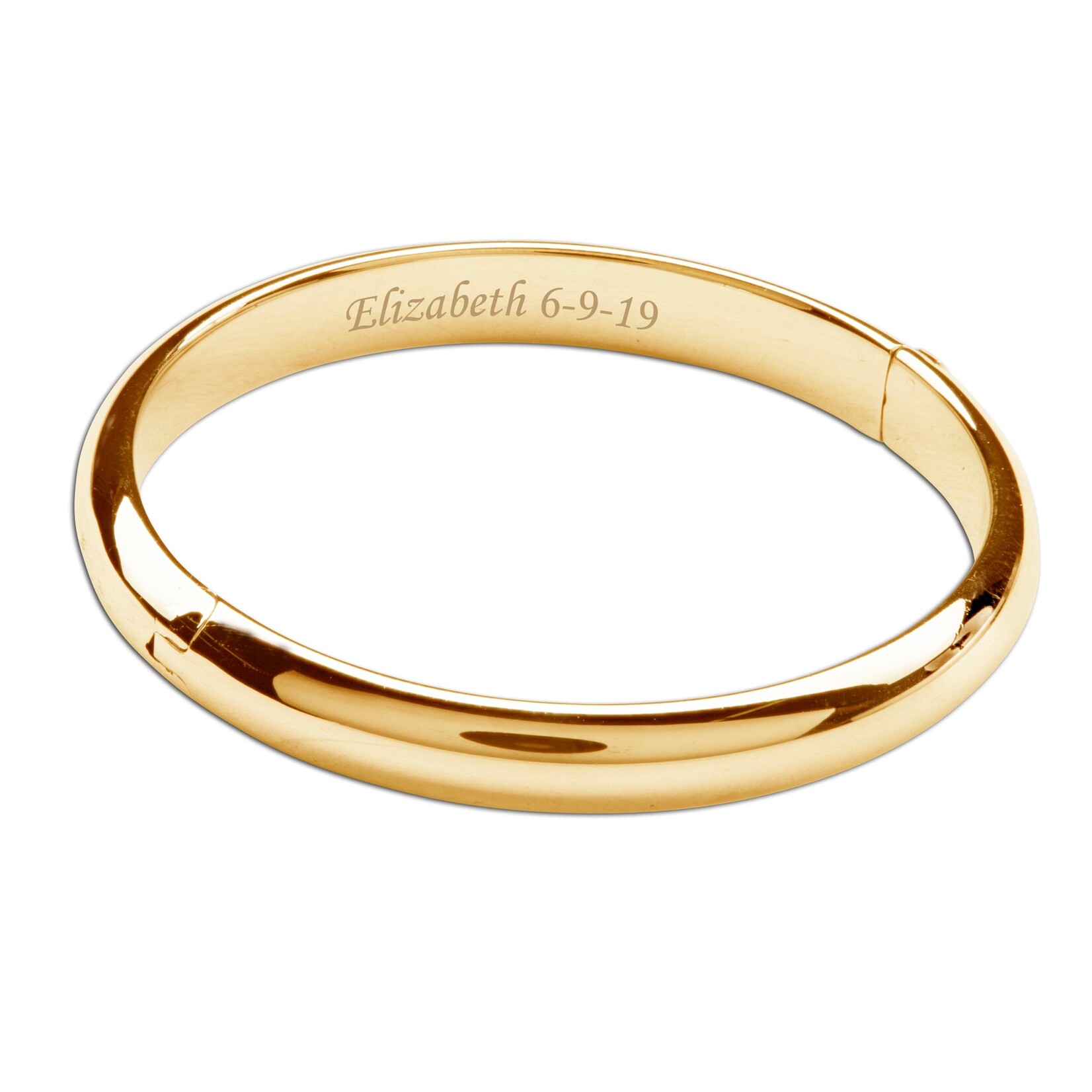 14k Gold-Plated Bangle - Large