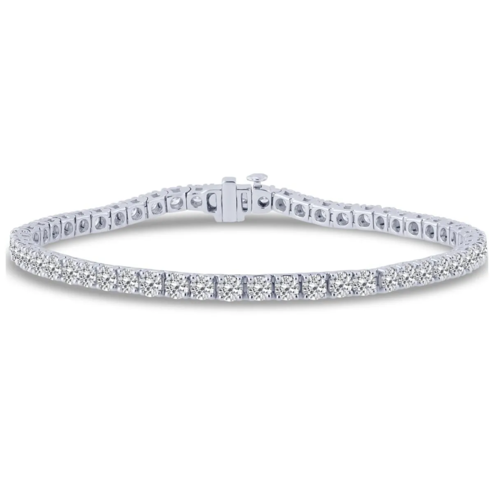 14K White Gold 7.00CTW Diamond Bracelet