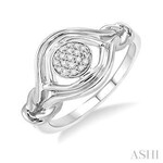 Sterling Silver Diamond Love Knot Ring