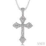 Sterling Silver Diamond Cross with Chain