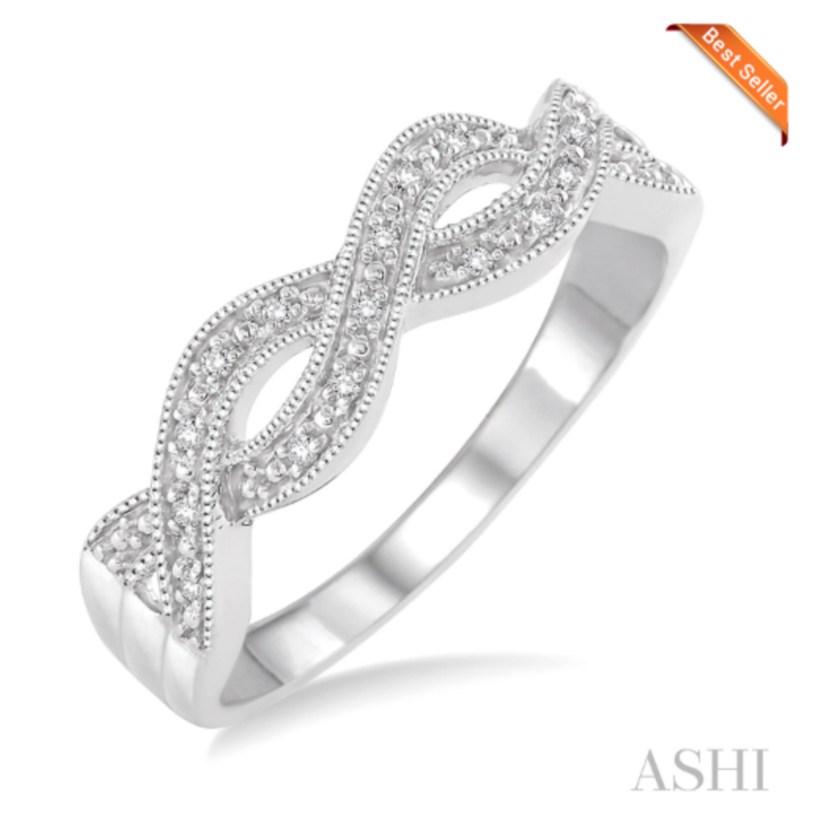 Sterling Silver Diamond Infinity Ring