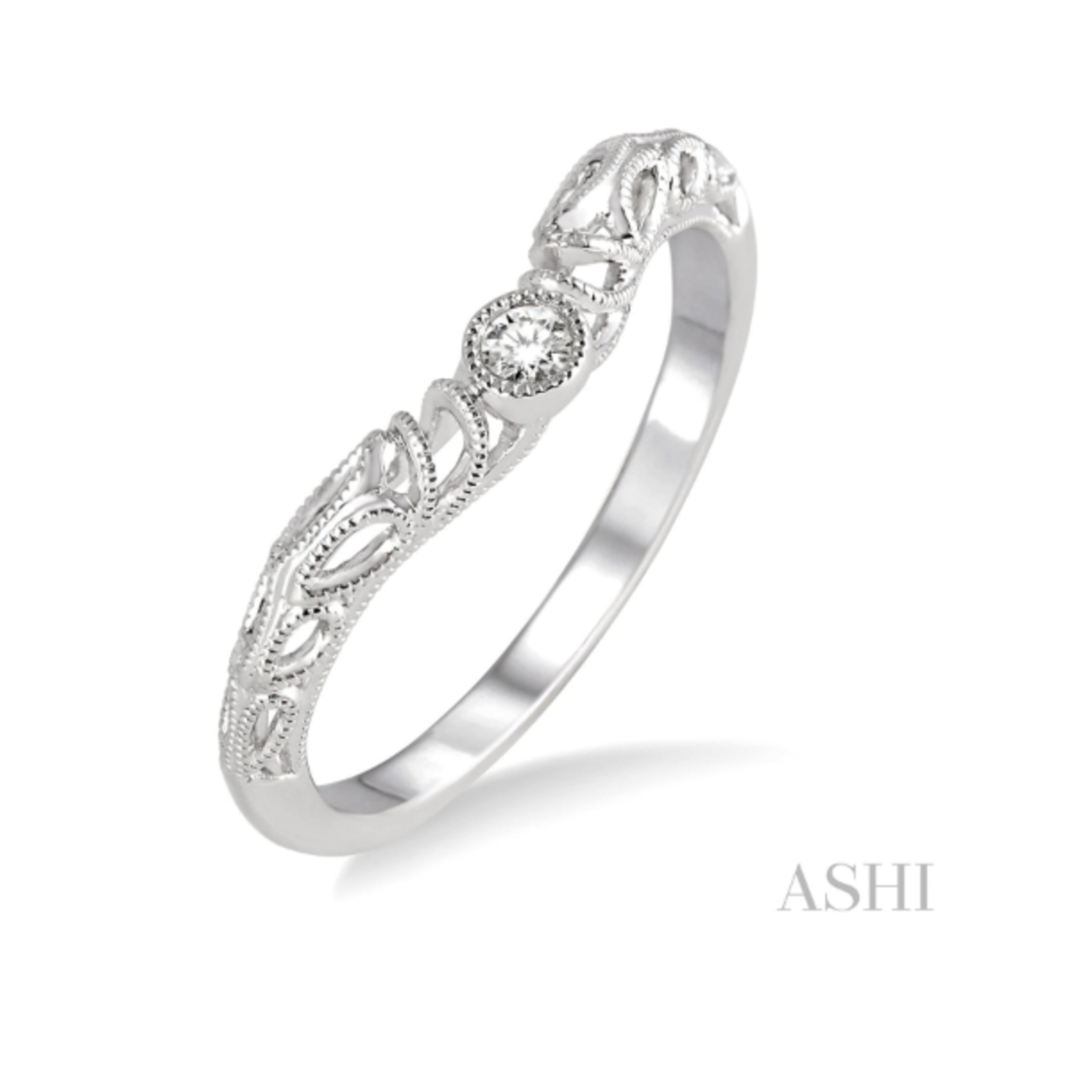 14k White Gold Wedding Band
