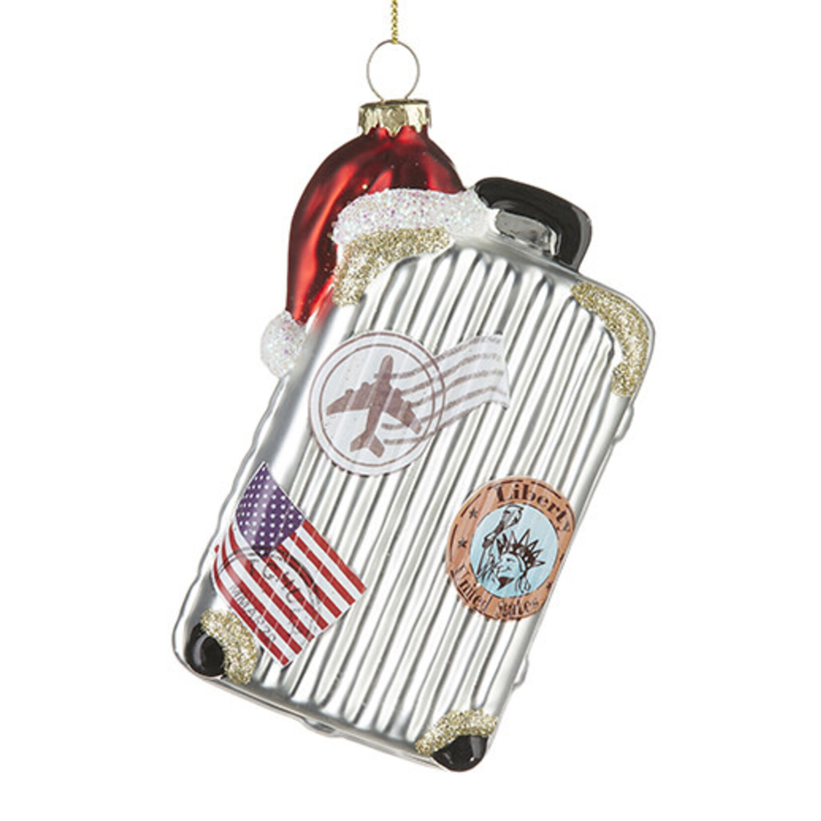 5.5" Holiday Luggage Ornament