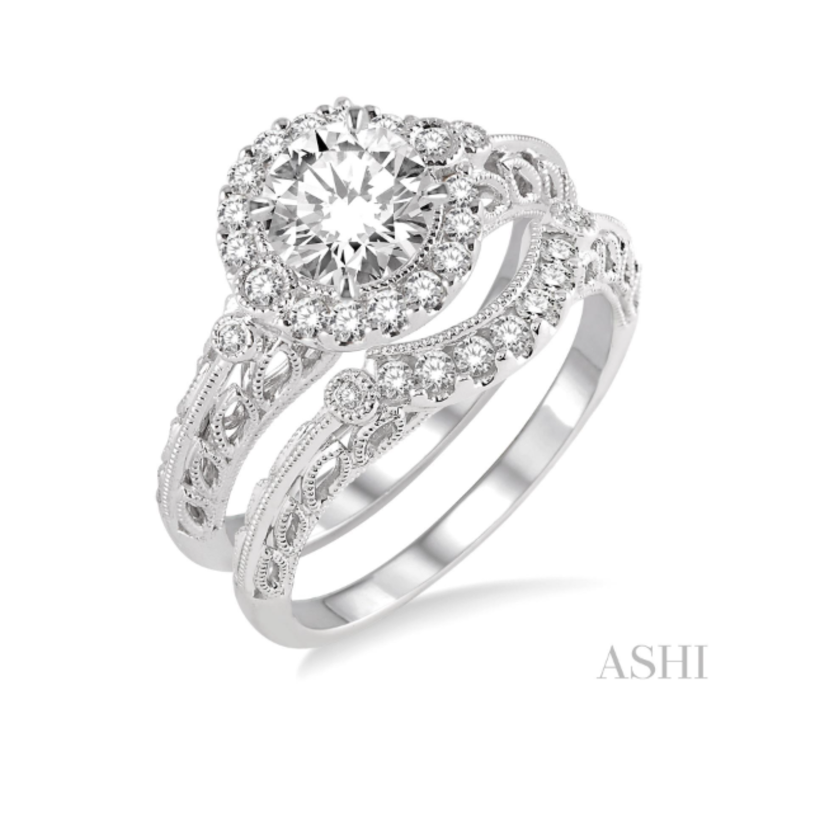 14k White Gold Diamond Engagement Set