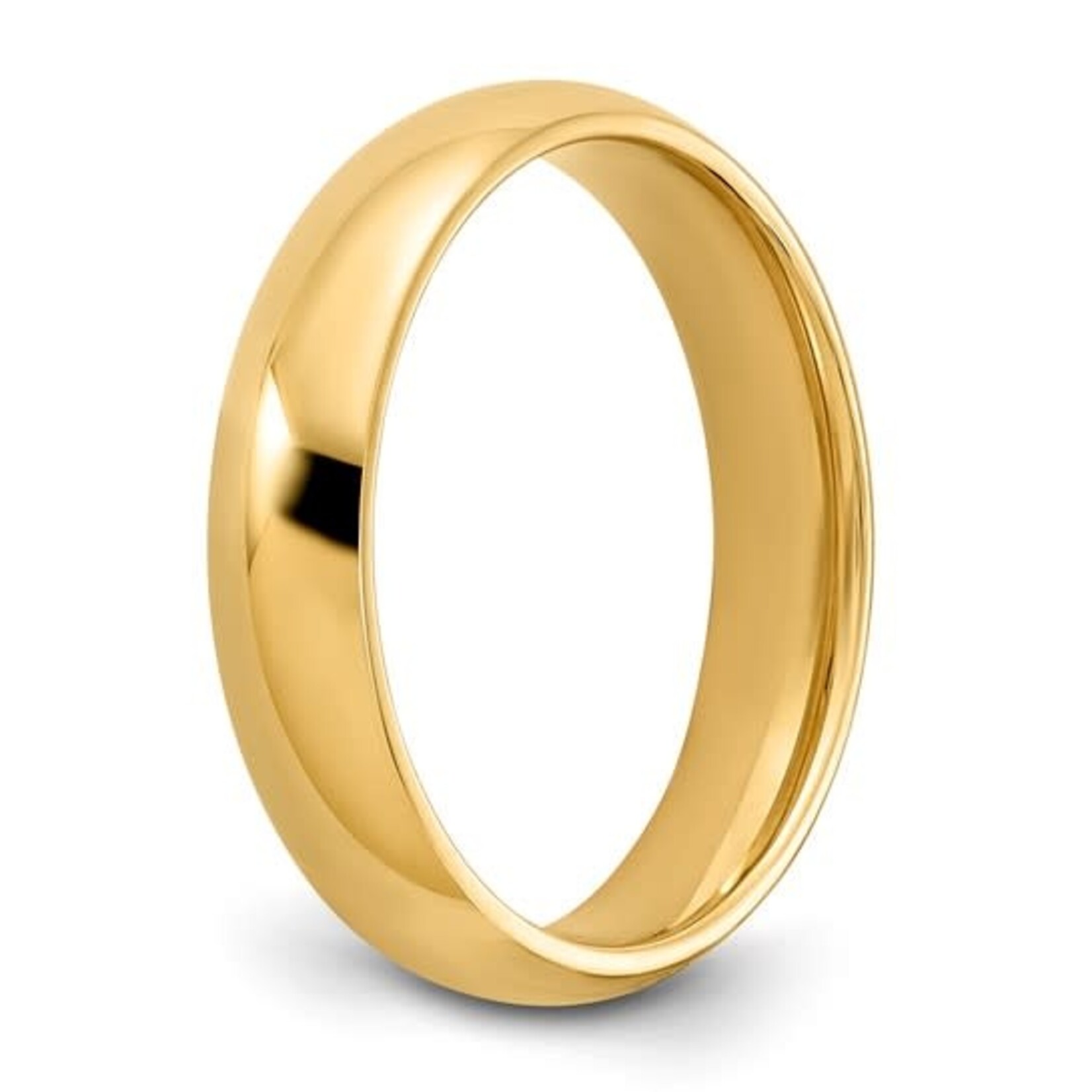 Quality Gold 14k Yellow Gold 5mm Standard Weight Comfort Fit Wedding Band Size 10.5