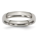Titanium Polished 4mm Half Round Band - Size 11