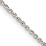 Quality Gold Sterling Silver 1.5mm Solid Rope Chain 24''