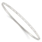 Sterling Silver Diamond Cut Slip-on Bangle