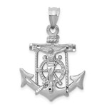 Quality Gold Inc. 14k White Gold Mariners Cross Pendant