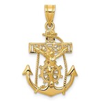 Quality Gold Inc. 14k Yellow Gold Mariners Cross Pendant