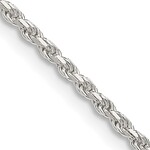 Quality Gold Inc. Sterling Silver 1.85mm Diamond-cut Rope Chain 30"