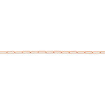 14K Rose Gold 2.1mm Paperclip Chain 18"
